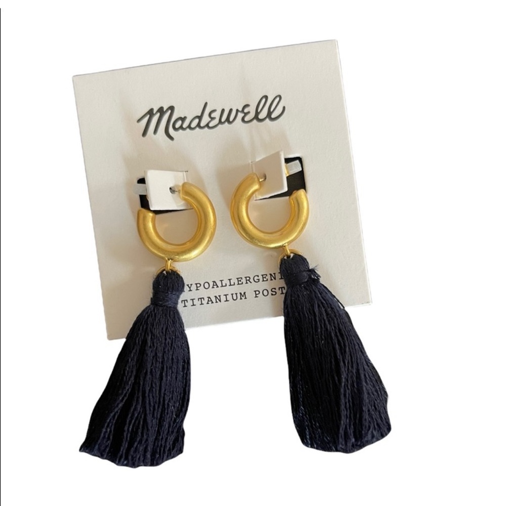 Madewell Navyblue tassel earrings